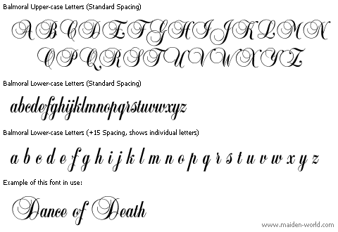 A sample of text in the Balmoral font