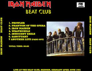 Back cover of Iron Maiden - Beat Club