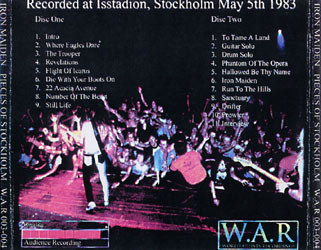 Back cover of Iron Maiden - Pieces Of Stockholm