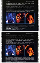 Back cover of Iron Maiden - 10 Years Old Eddie's Boys