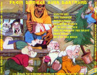 Back cover of Iron Maiden - Brain Damage Over Dortmund