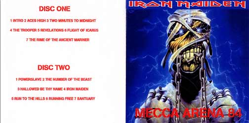 Front cover of Iron Maiden - Mecca Arena 84