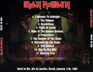 Back cover of Iron Maiden - Rock In Rio